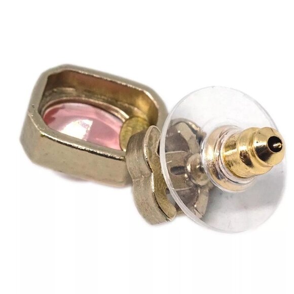 Chanel CC Dangle Piercing Earrings Gold Stone 07A 124937 - Picture 2 of 8